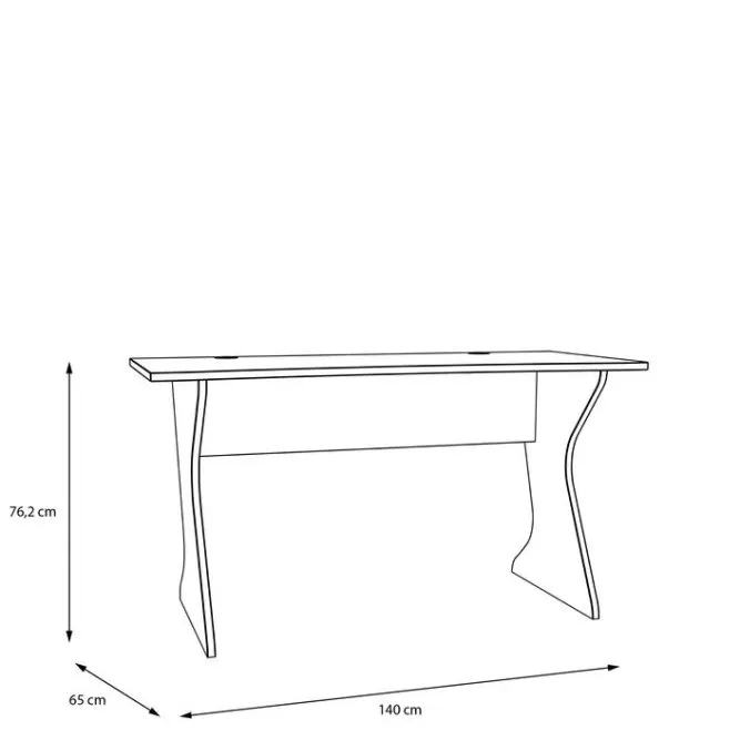 Biurko UTAPAU minimalistyczne 140 cm - dąb artisan - UTPB202-D78