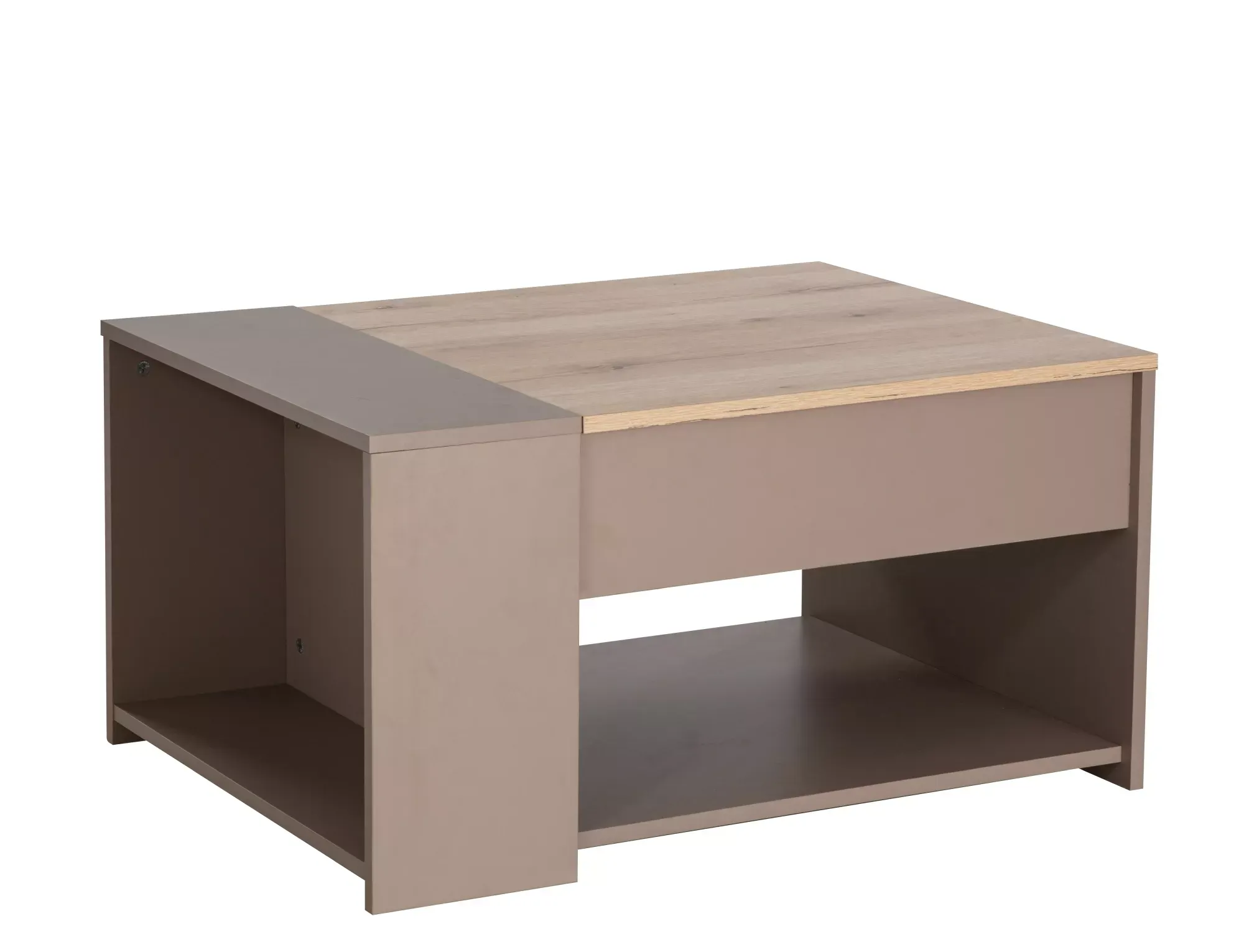 Stolik kawowy DROP 80x60 regulowany dąb alpejski/beż Stolik kawowy DROP 80x60 regulowany dąb alpejski/beż