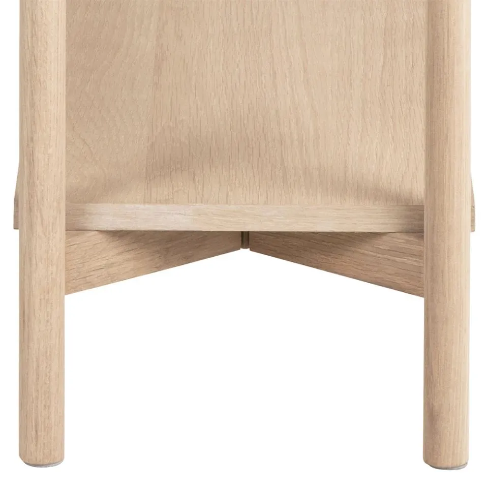 Regał NORTH fornir dębowy bielony, olejowany 86x30x89 - 0000099892