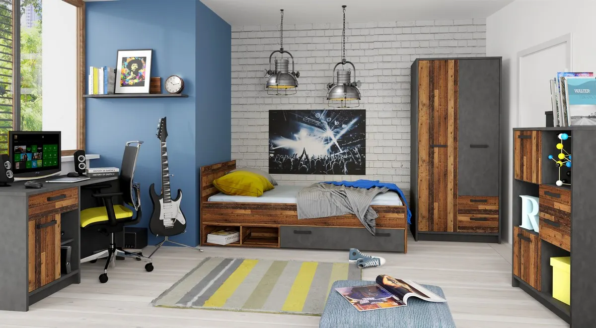 SZAFA 2-drzwiowa NUBI NUBS01 MATERA CIEMNA/ OLD STYLE - 6000000007874