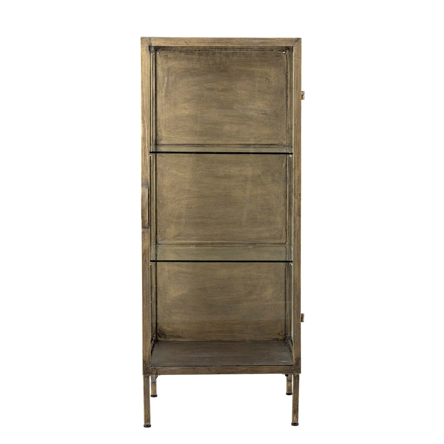 Witryna 1-drzwiowa SAONE 45 cm mosiężna szkło hartowane