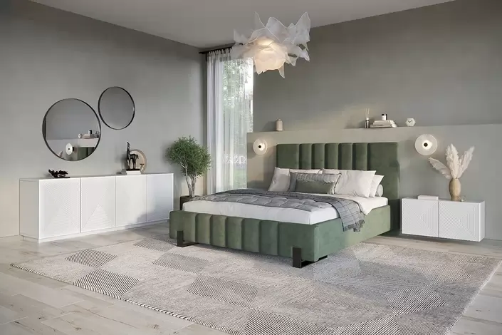 Szafka wisząca ASHA 40 1D - biały mat - ryflowany front - B_57643