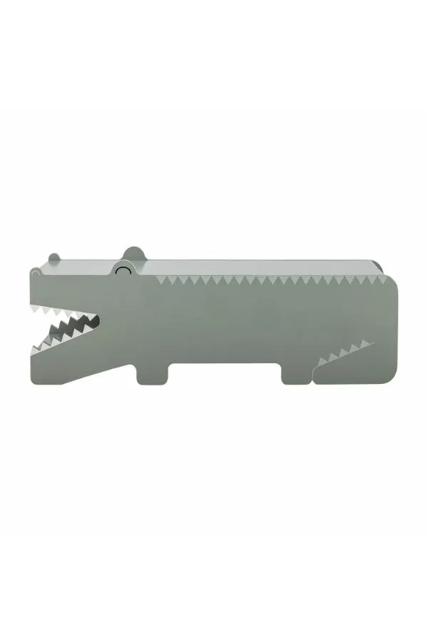 image aligator, zabawka, pudełko, kształt, szary