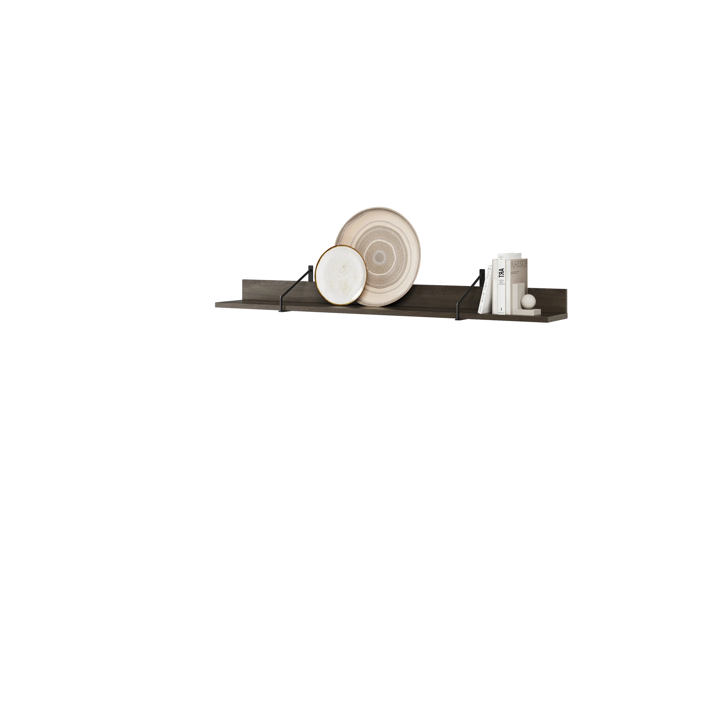 Półka wisząca Piemonte PE-04 155cm jesion portlandzki/czarna - PE4JCZ