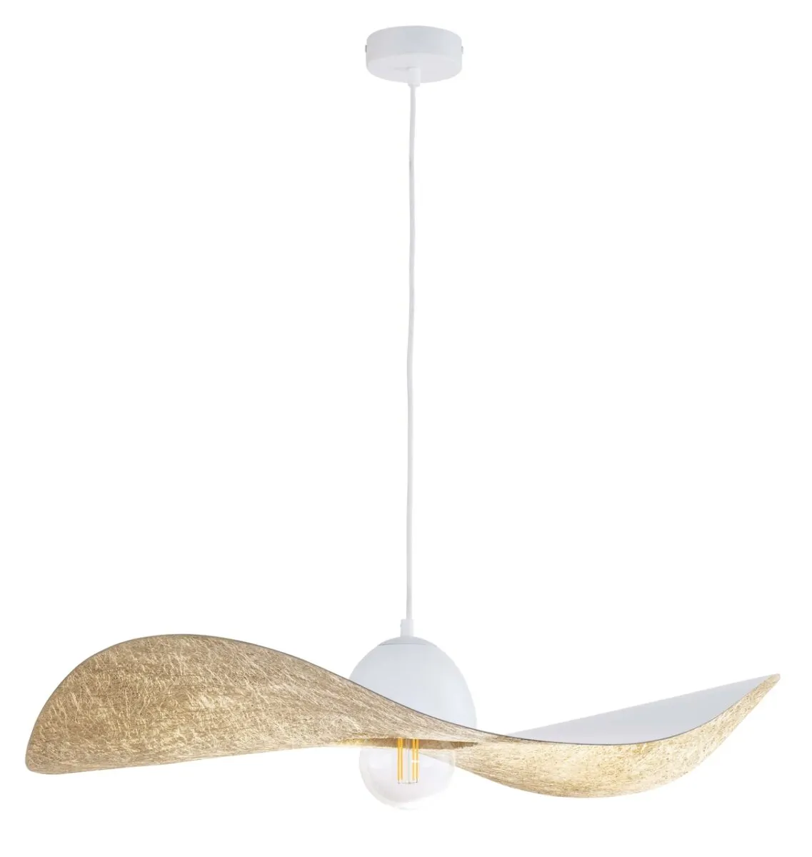 Lampa wisząca KAPELLO L biało-złota