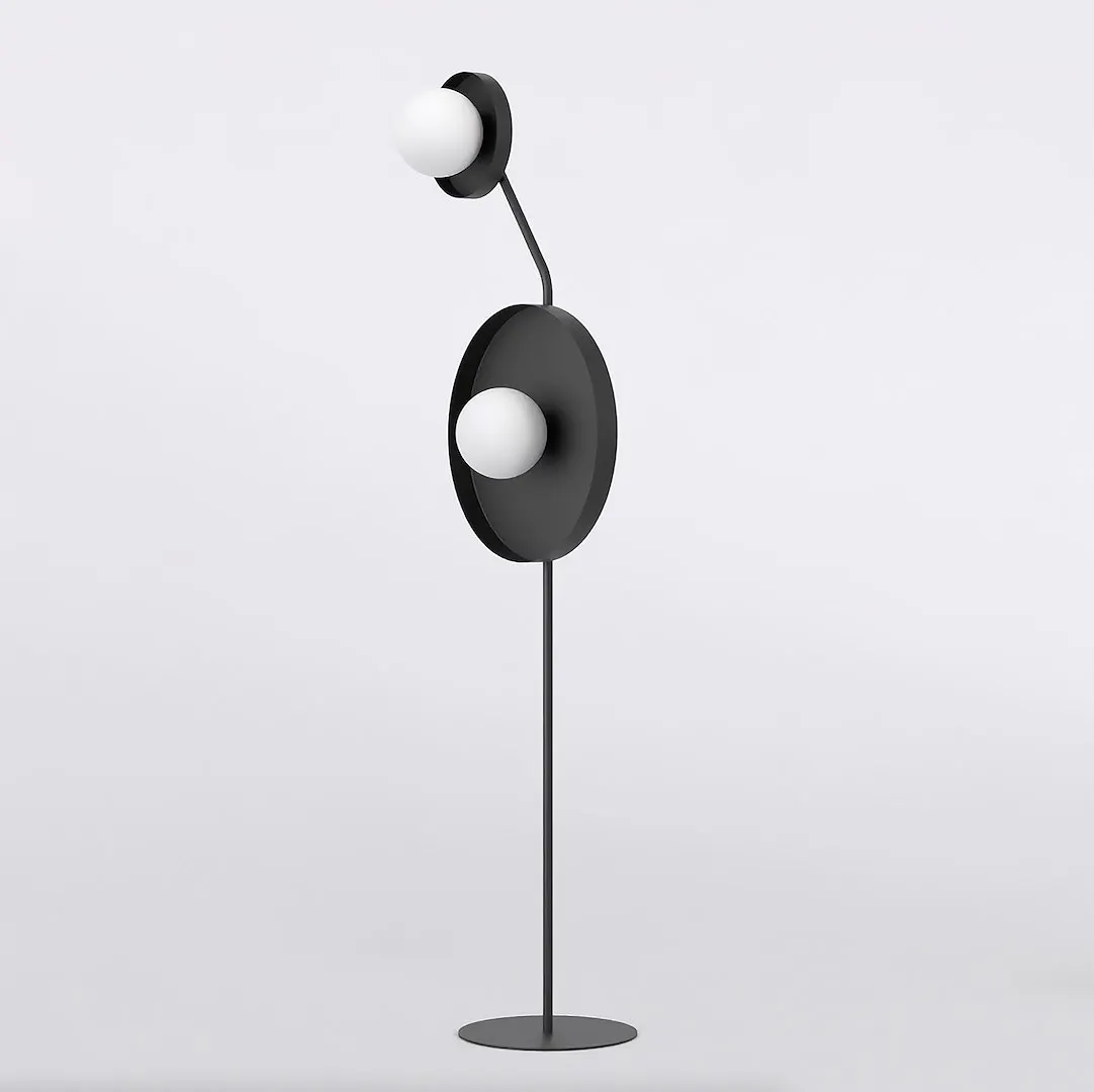 Lampa podłogowa KISS LP2 czarna — zdjęcie 2