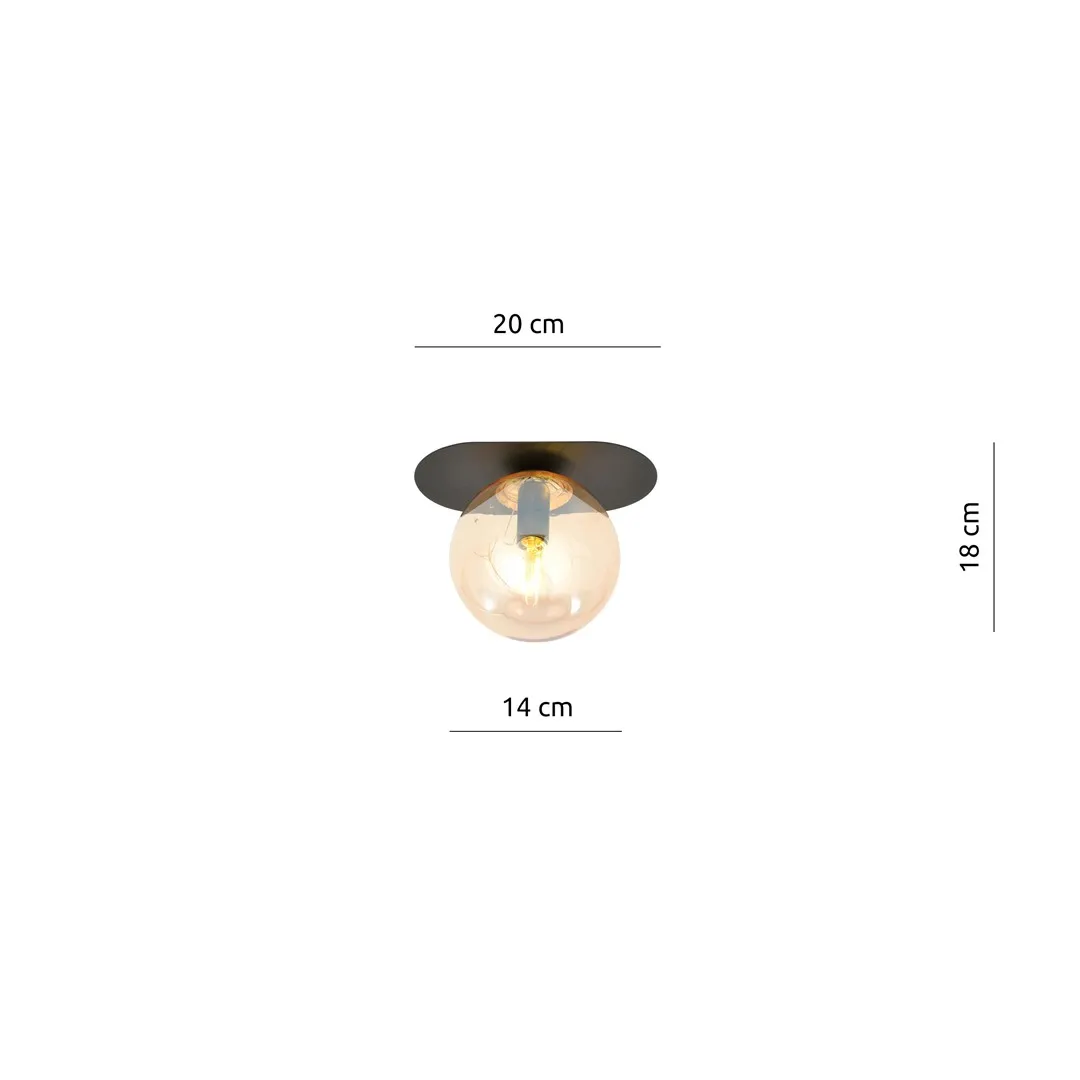 Lampa sufitowa PLAZA Czarny 1120/1 - 1120/1