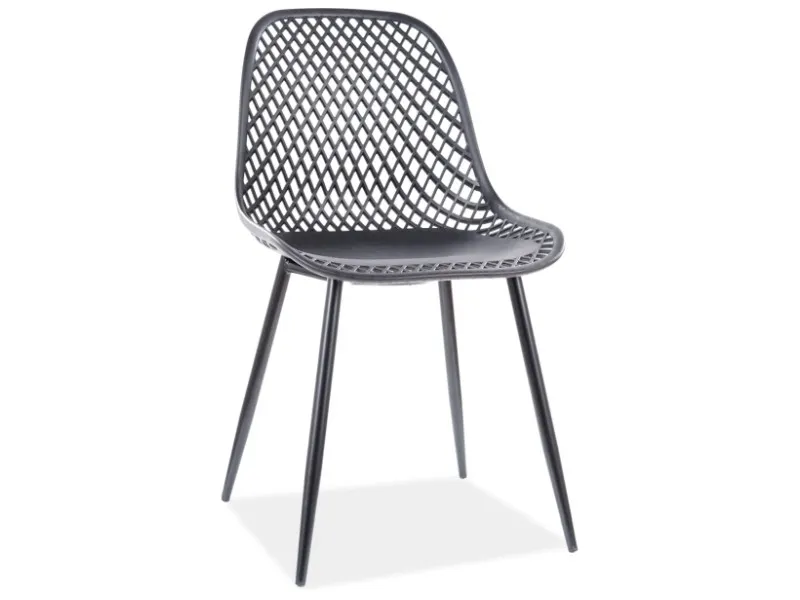 Krzesło ogrodowe CORRAL A ażurowe czarne Krzesło ogrodowe CORRAL A ażurowe czarne
