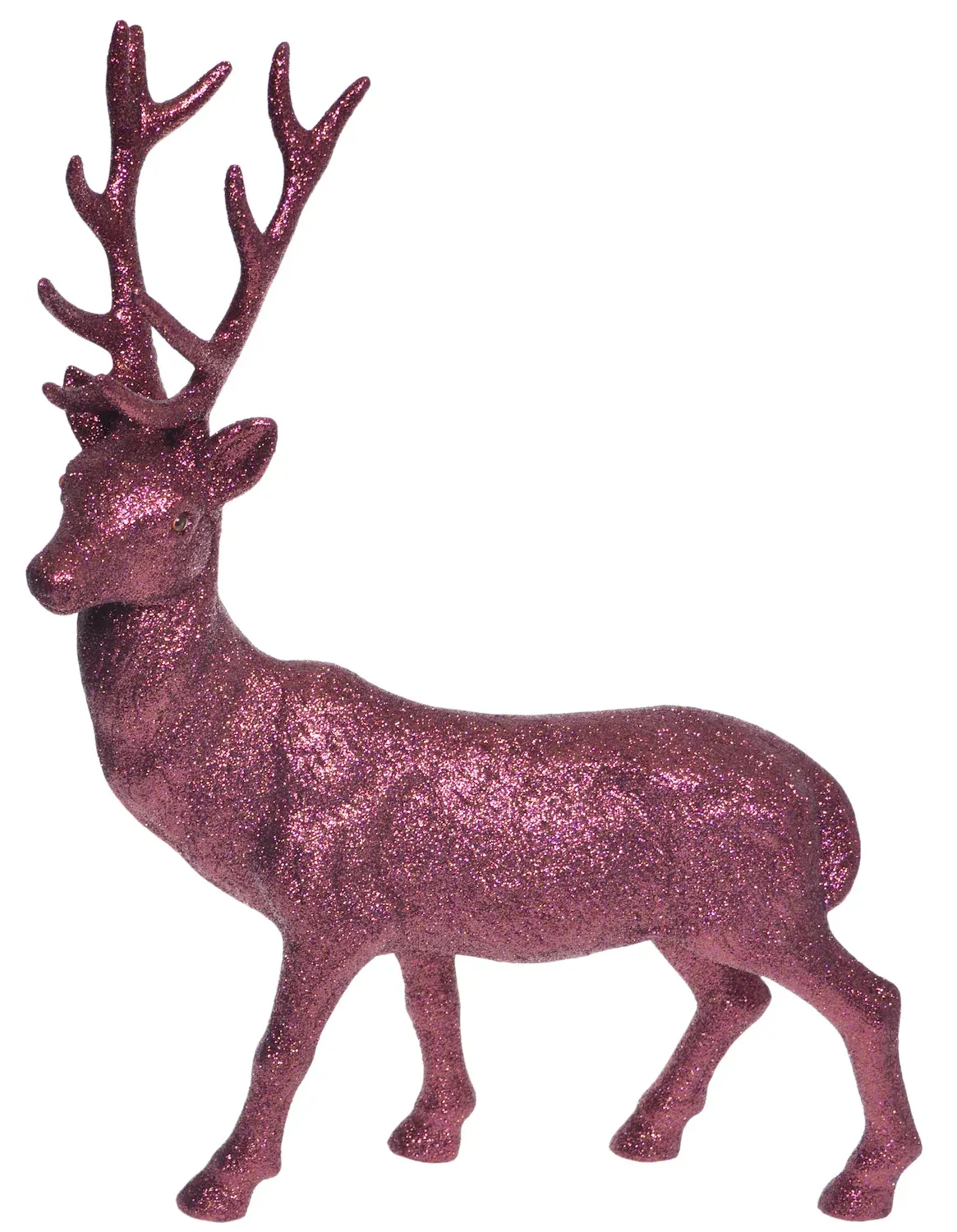 RENIFER zamszowy 40 cm burgundowy brokatowy