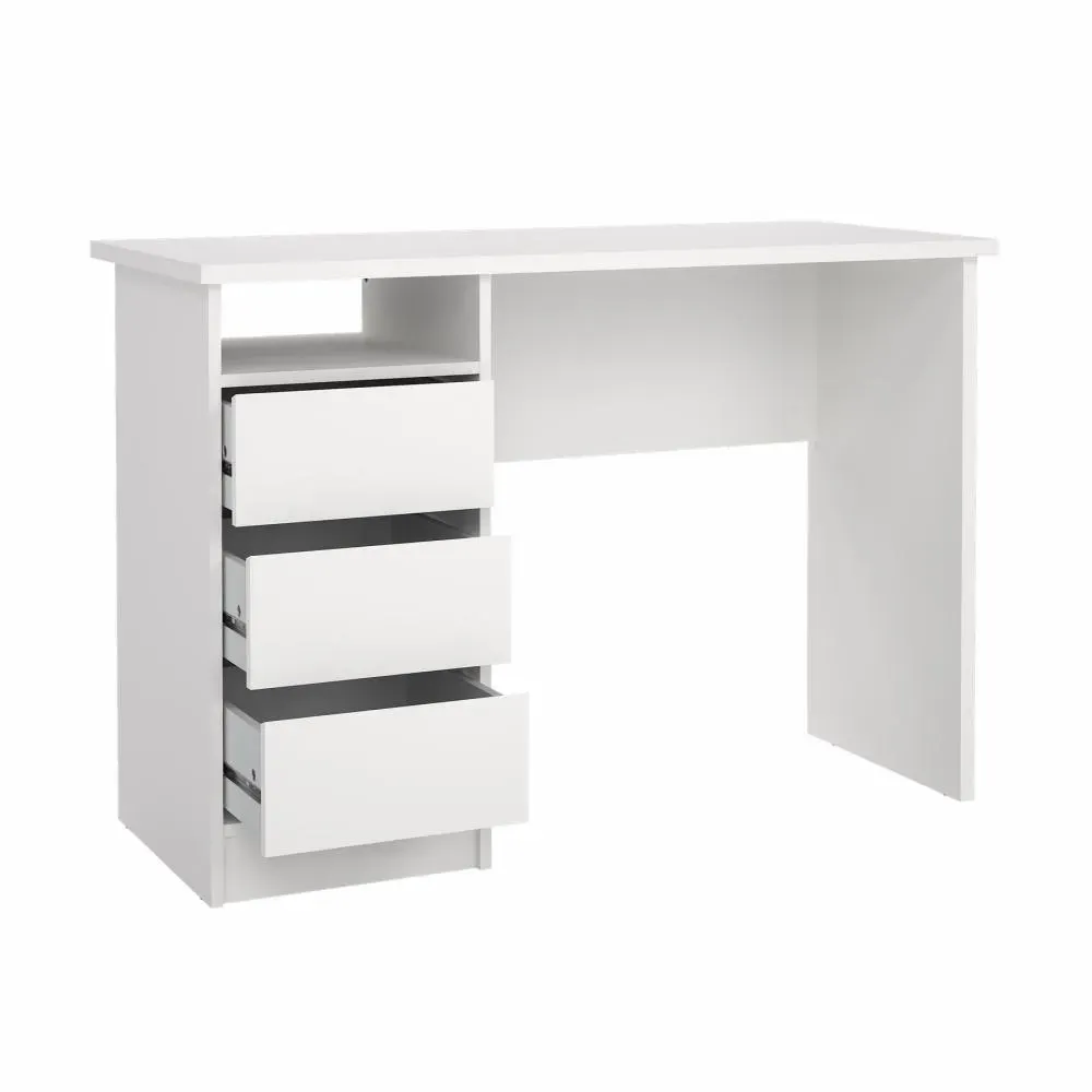 Biurko z 3 szufladami FUNCTION PLUS 110cm białe - TV_704924949