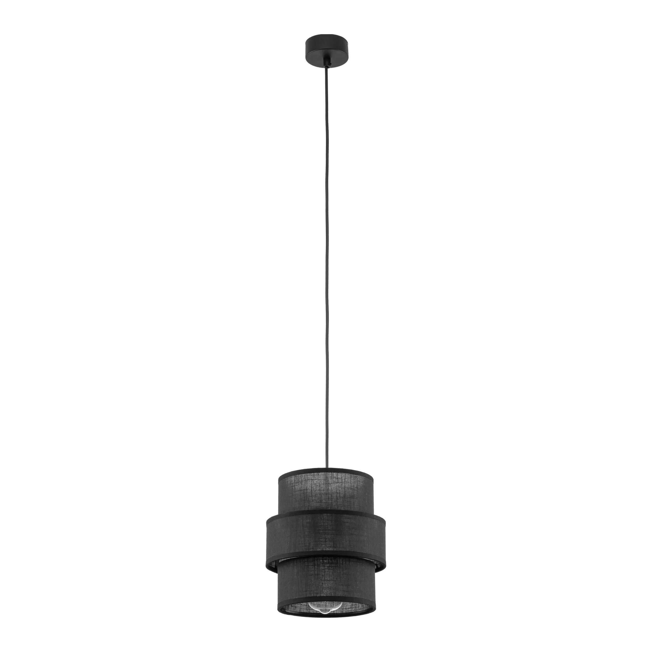 Lampa wisząca CALISTO czarna okrągła 160x20cm Lampa wisząca CALISTO czarna okrągła 160x20cm
