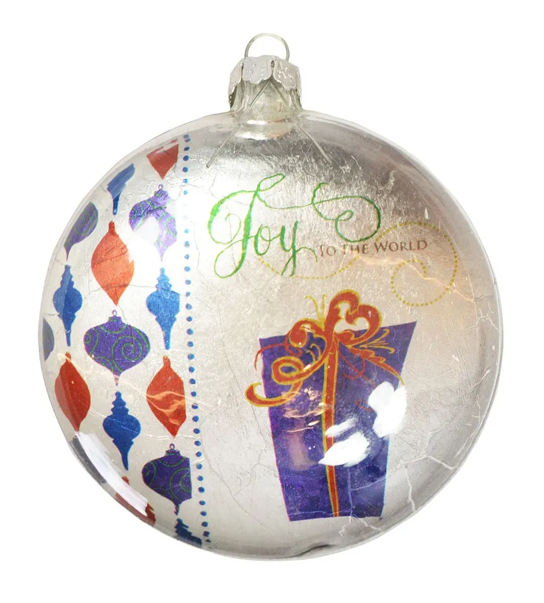 Bombka okrągła płaska Z PREZENTEM 1058 wielokolorowa Bombka okrągła płaska Z PREZENTEM 1058 wielokolorowa