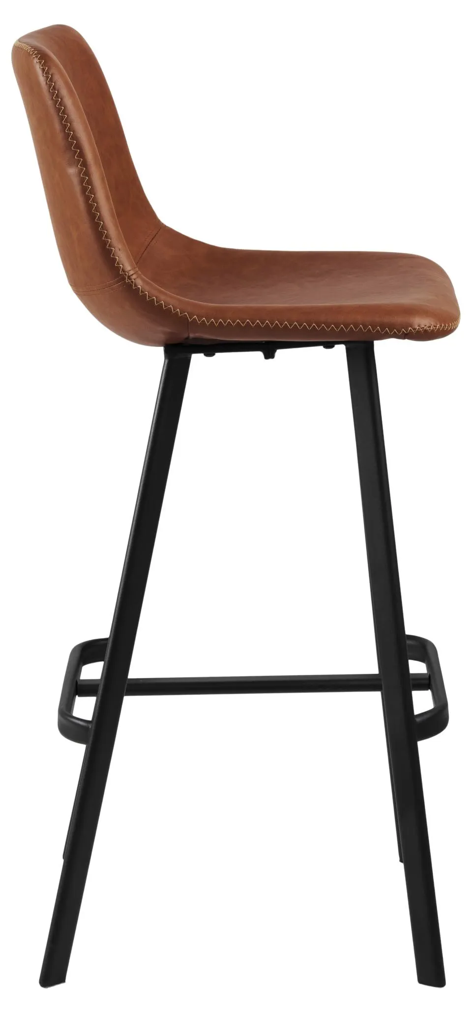 krzeslo-barowe, siedzisko, skóra, brązowy, metalowa-noga