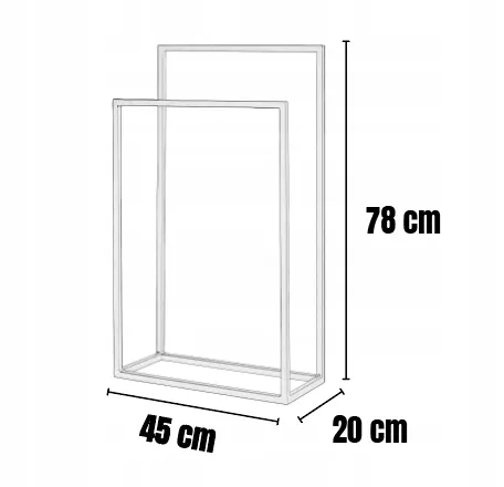 Wieszak na ręczniki metalowy OLIVER M biały - LD_TZ000215