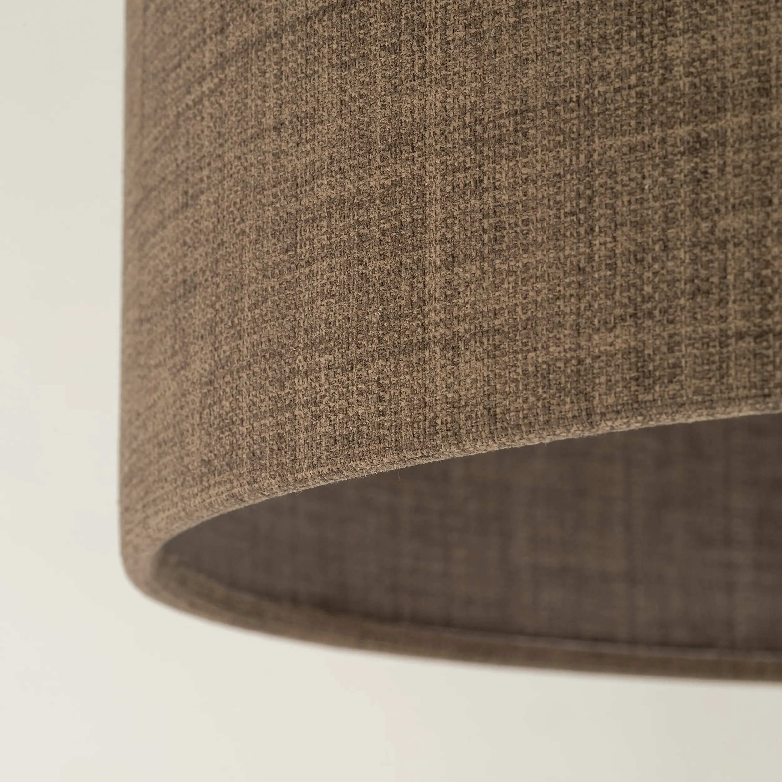 Lampa podłogowa UMBERTO złota czarna metalowa podstawa brązowy klosz okrągły z tkaniny 155x50cm - TK_16031