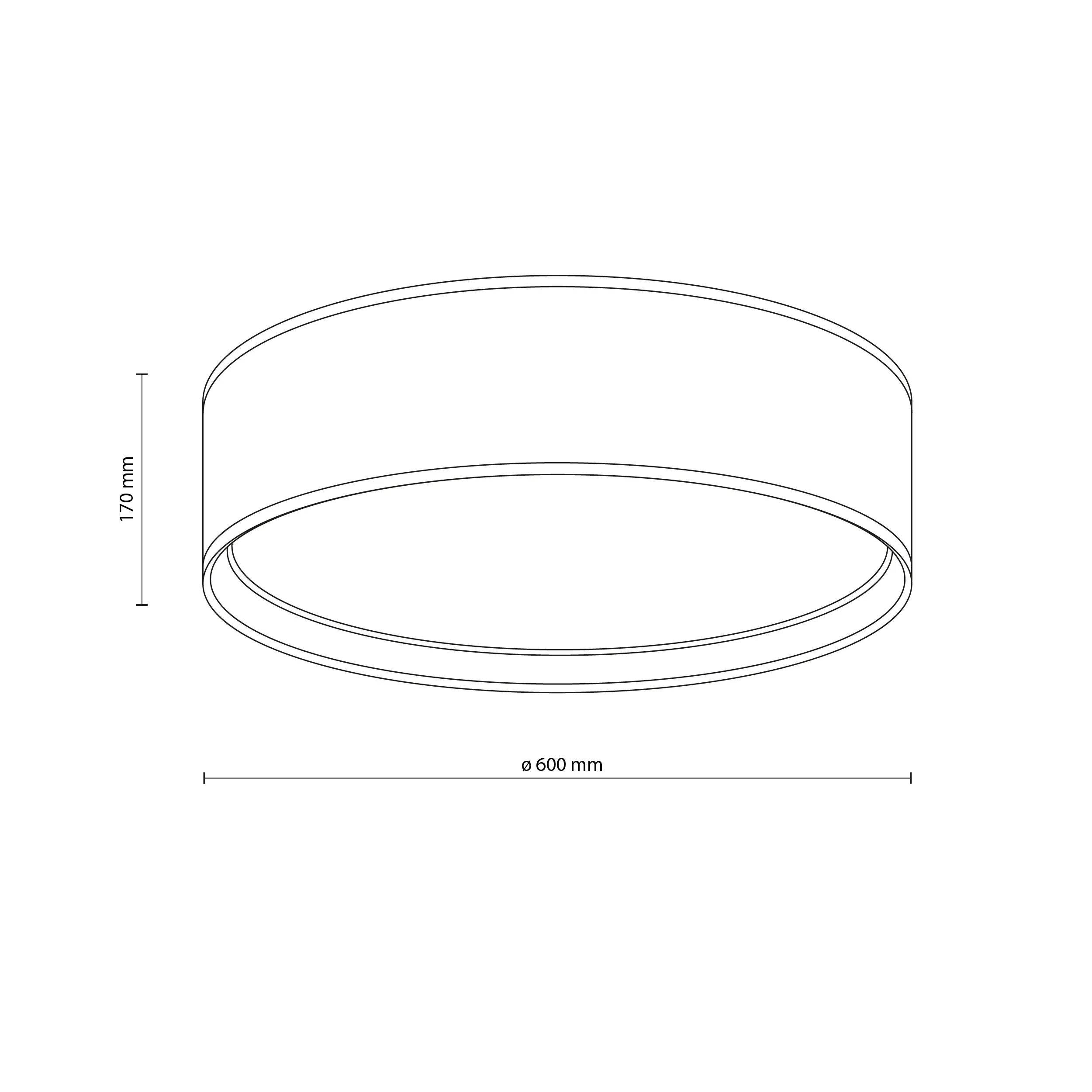 Lampa sufitowa BILBAO biała ze złotym wnętrzem okrągła 60x17cm - TK_3433