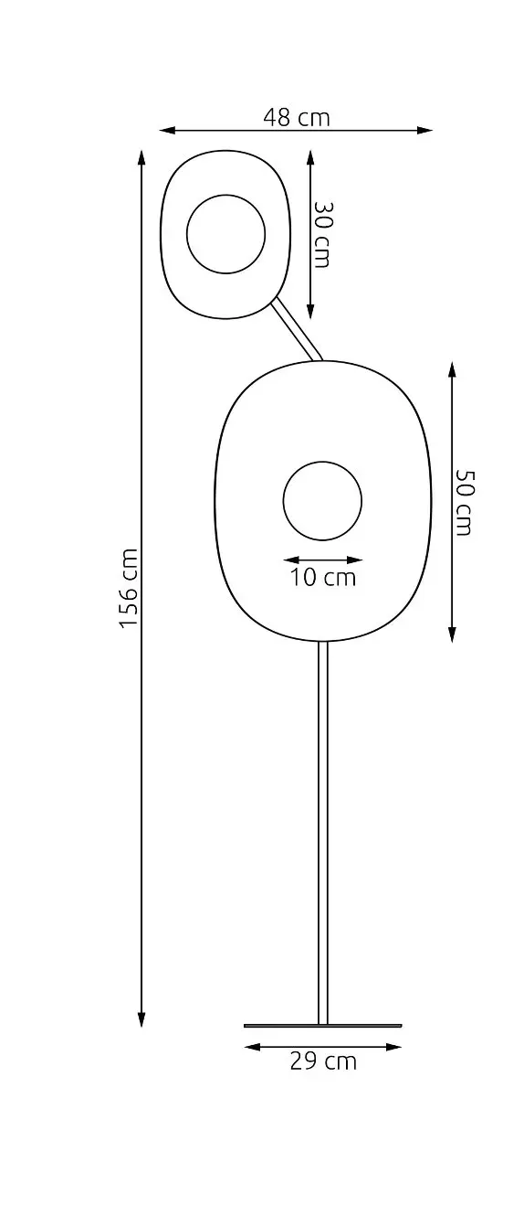 Lampa podłogowa DELULU LP2 pomarańczowa - 1602/LP2