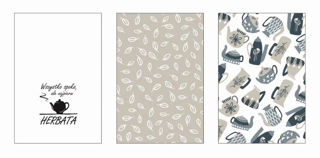 Ścierka zestaw 3 szt. KUKE 006 herbata 40x60 wielokolorowy Wystrój domu