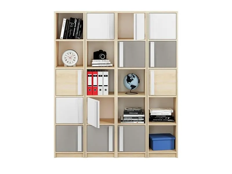 Regał otwarty DROP 06 z możliwością montażu wstawek frontowych buk fjord - 1DROP0601-001