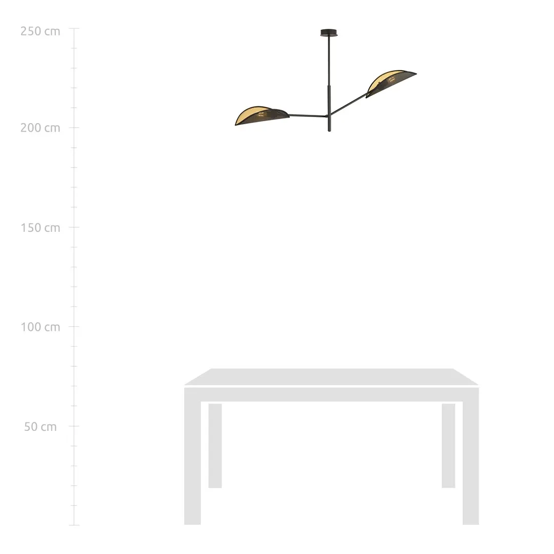 Lampa sufitowa VENE 2 czarny złoty — zdjęcie 7