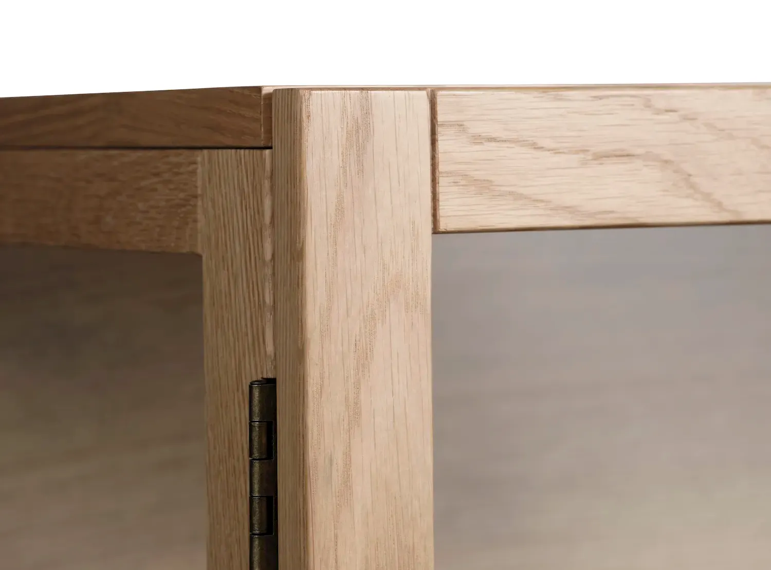 Witryna wysoka 2-drzwiowa ELBA z przeszklonymi drzwiami i bokami - dąb naturalny - UN_48480200