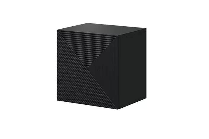 Szafka wisząca ASHA 40 1D - czarny mat - ryflowany front