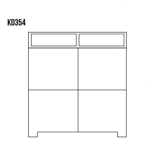 Komoda dębowa KD354 Naturalny DREWMAX - 18638
