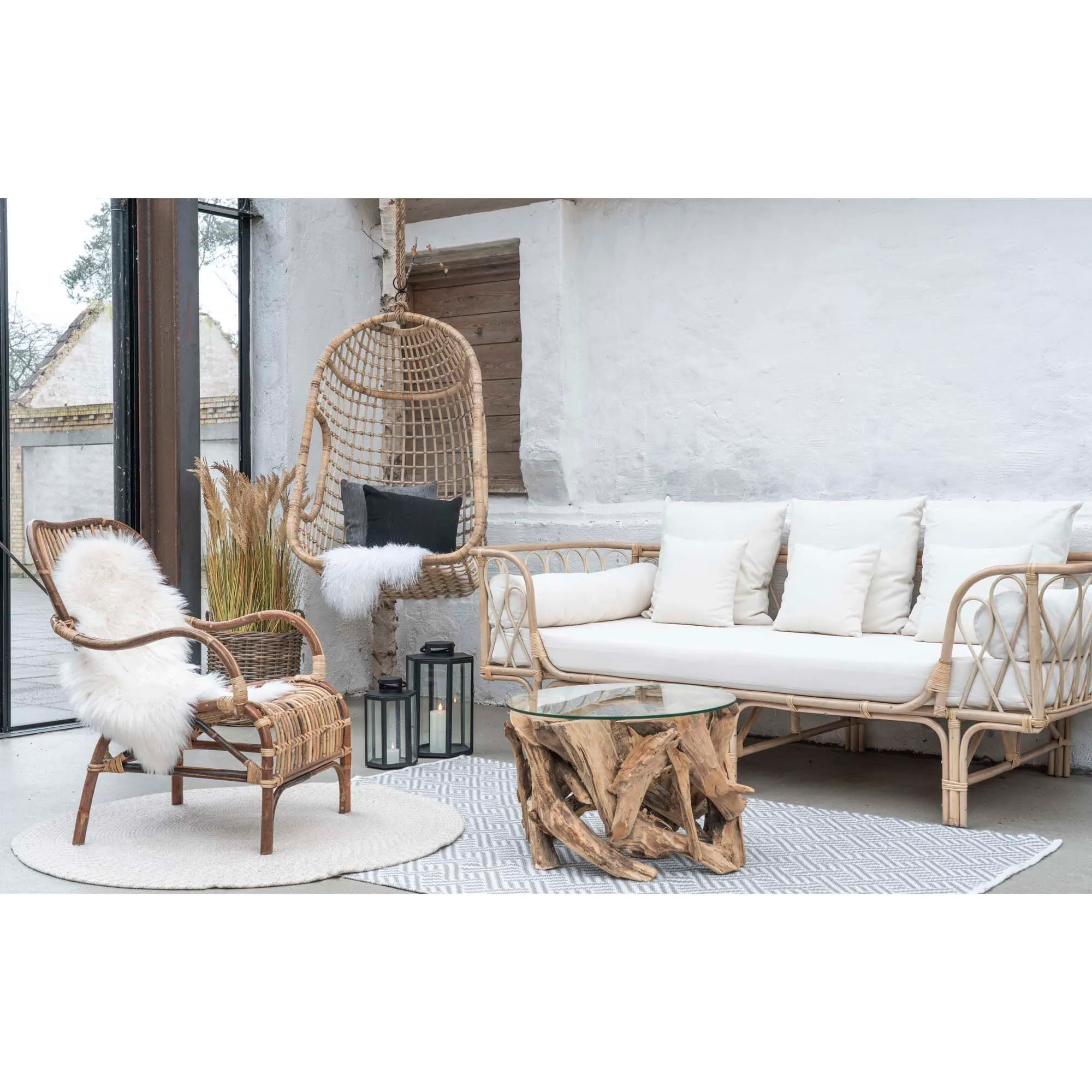 Stolik kawowy GRAND CANYON 60xW40 Drewno tekowe Naturalny - 2101050