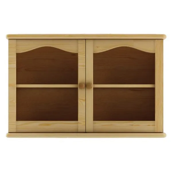 KW105 kredens/witryna/biblioteczka S90 W60 G30 sosna olcha DREWMAX