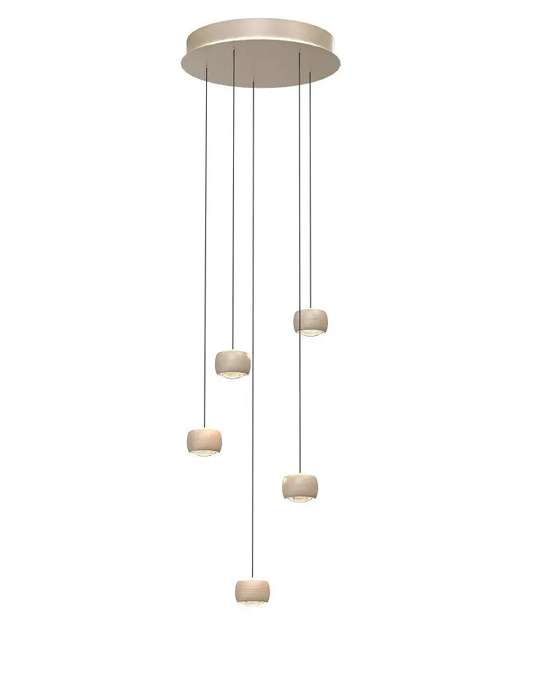 Lampa wisząca okrągła QUIBERON 5 LED kaszmirowa