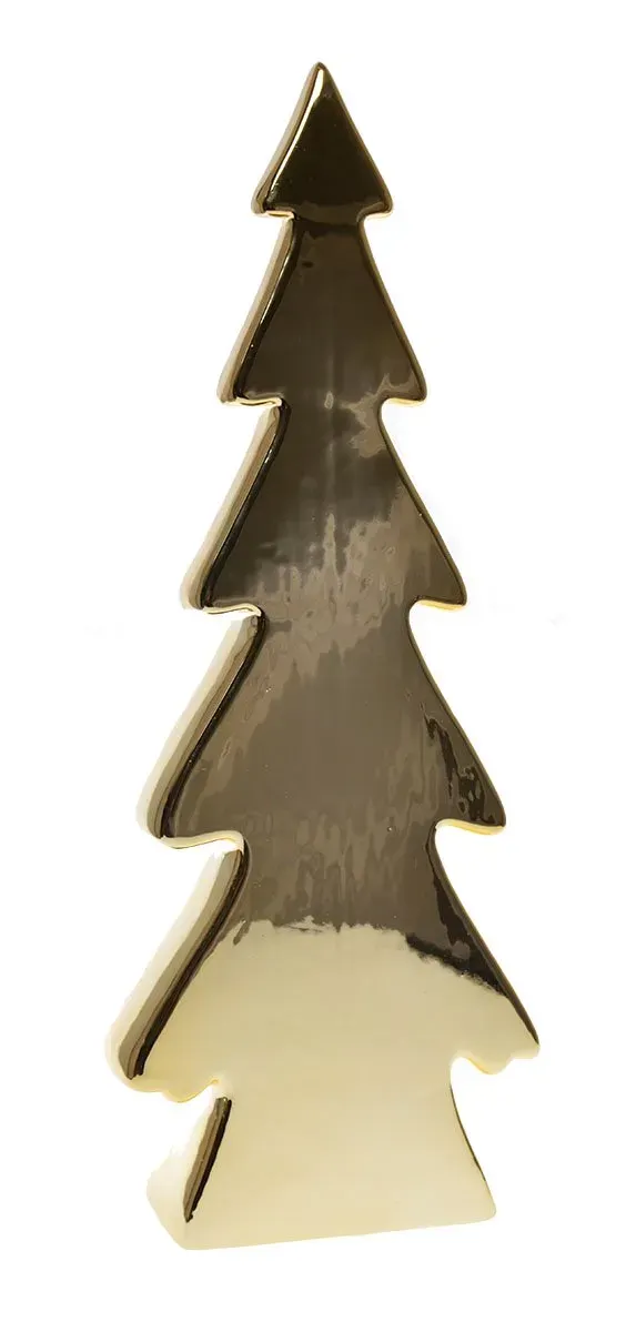 CHOINKA ceramiczna mała złota