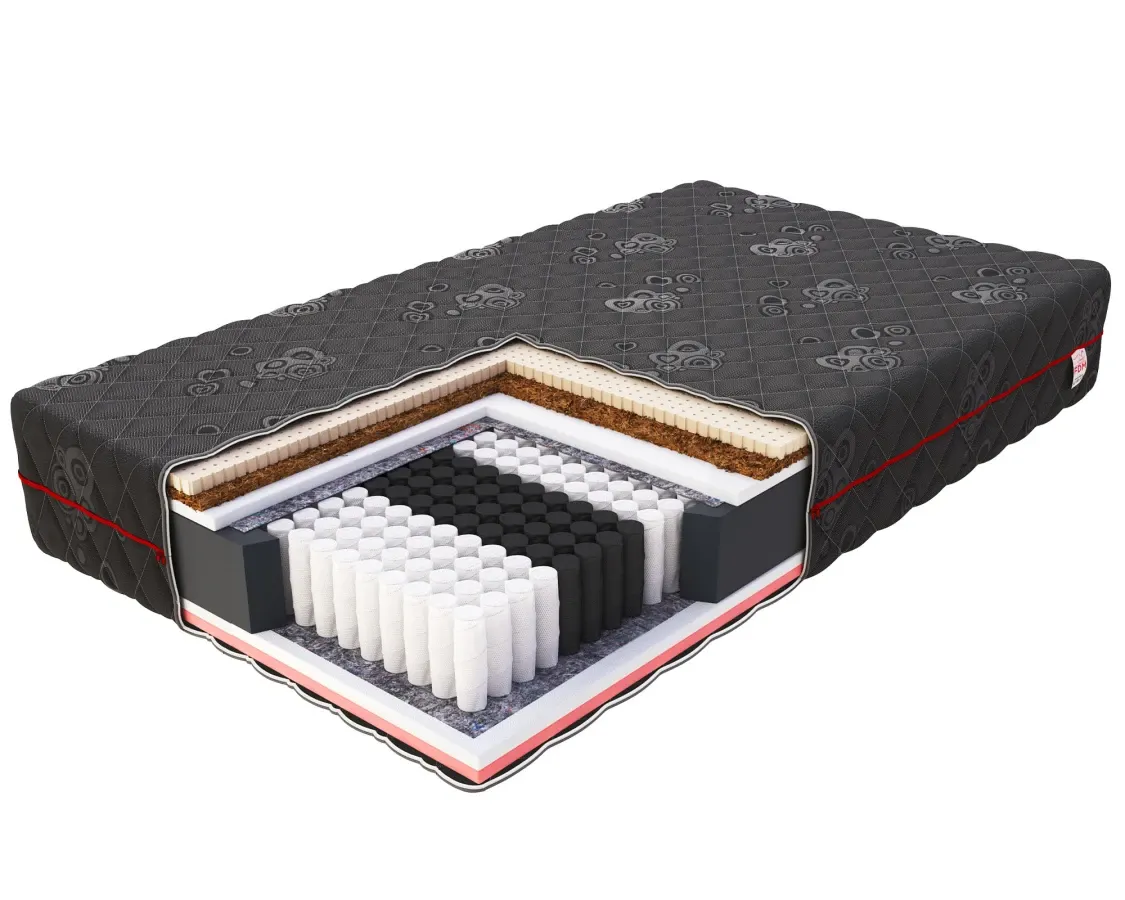 Materac multipocketowy FORZA - 120 x 200 - H4 twardy / H3 średnio twardy