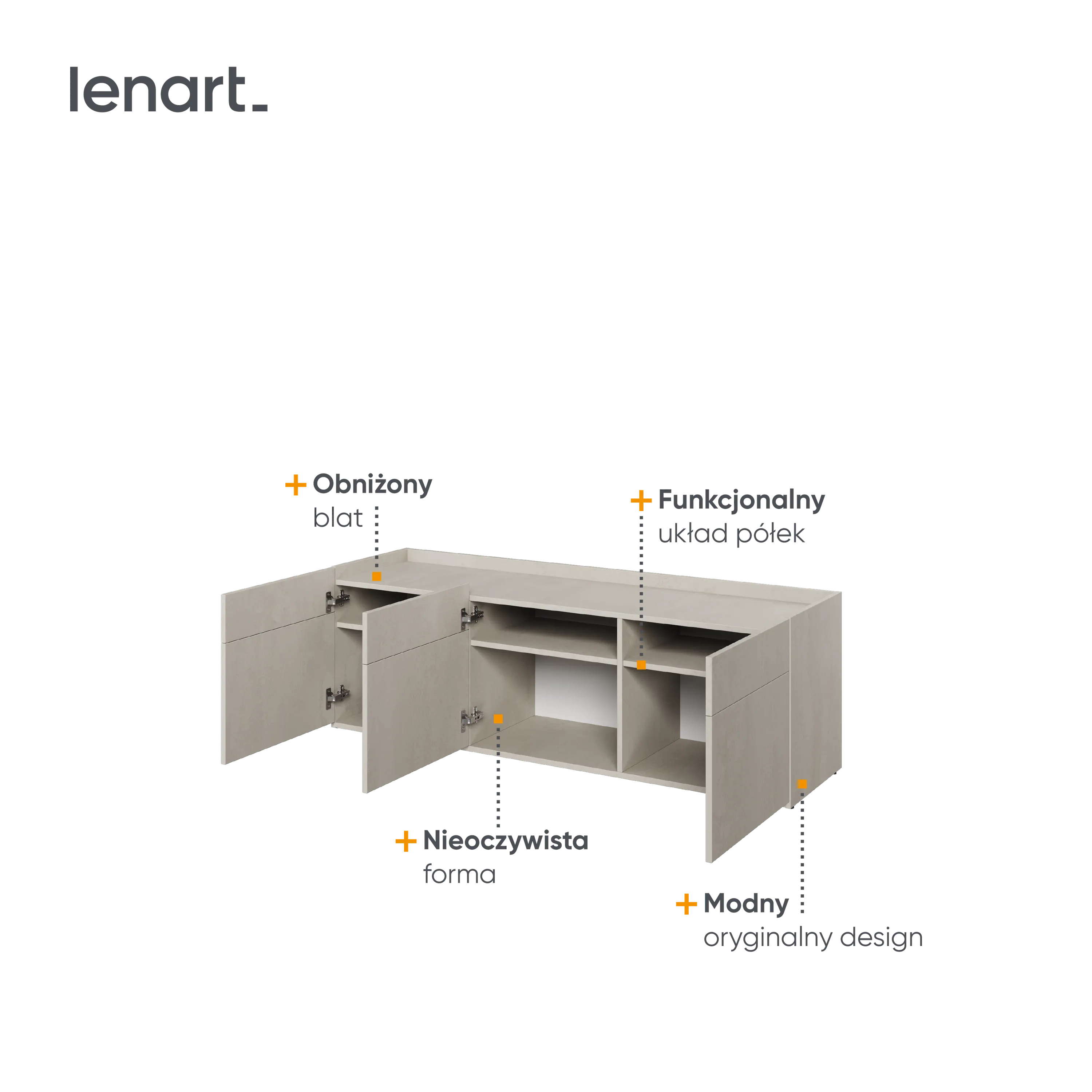 Szafka 3-drzwiowa Teen Flex TF-08 szara - TF8SF