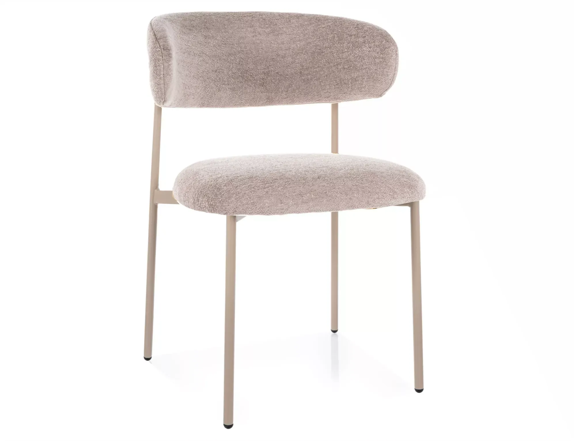 Krzesło jadalniane ELTON BREGO beżowe/kaszmirowe nogi