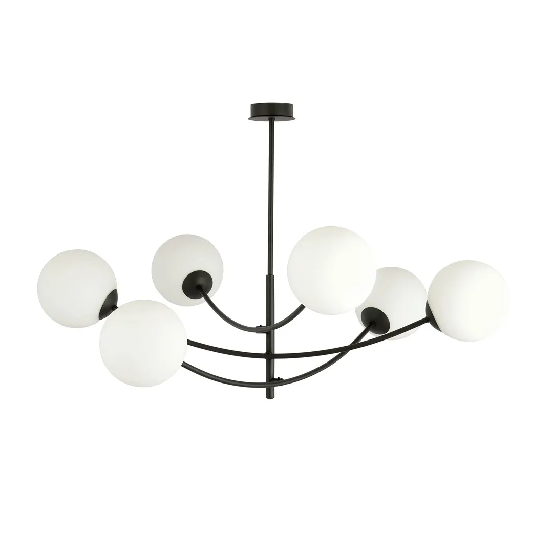 Lampa sufitowa HUNTER 6 czarny biały — zdjęcie 2