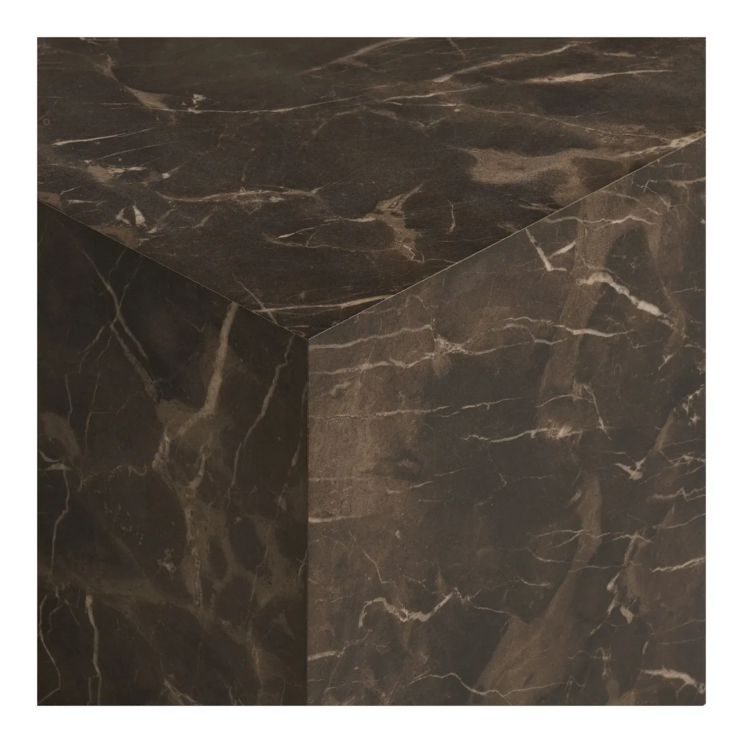 Stolik kawowy PRAGUE 60x80 brązowy efekt marmuru - 2102066