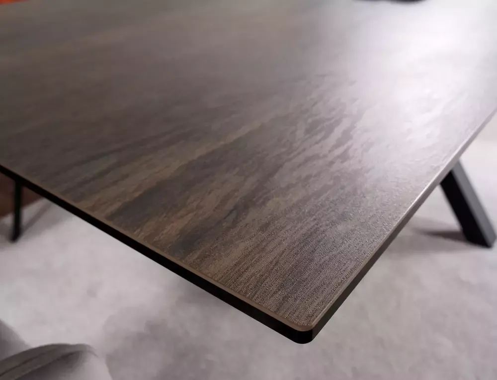 Stół rozkładany COLUMBUS CERAMIC 90x160-240 cm brązowy efekt drewna - COLUMBUSCBRC160