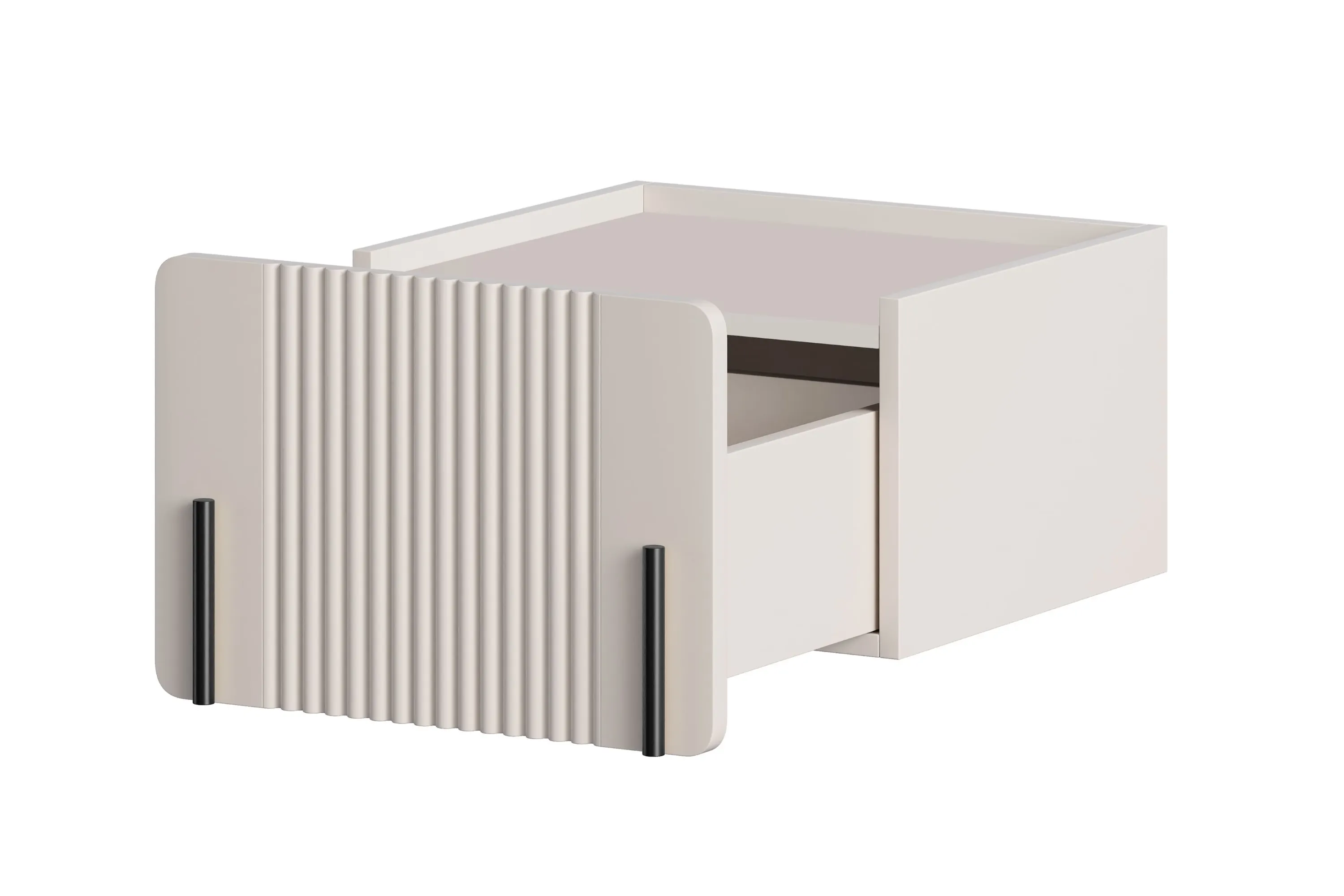 Szafka nocna wisząca z 1 szufladą MALMI 45cm - kaszmirowy - czarny - B_167004