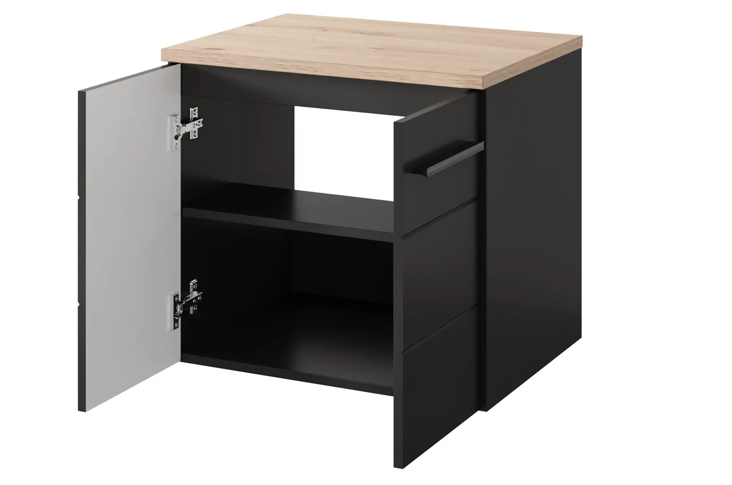 Szafka wisząca pod umywalkę SWING 57x80 czarny mat - TH-100-1885