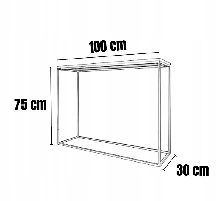 Konsola MODENA 100x30x75 czarna - LD_TZ000270