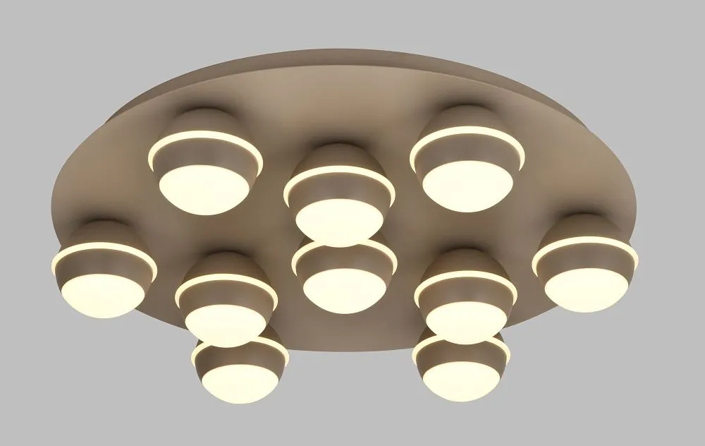 lampa sufitowa, kule LED, okrągłe światła, zwisająca lampa, wykończenie okrągłe
