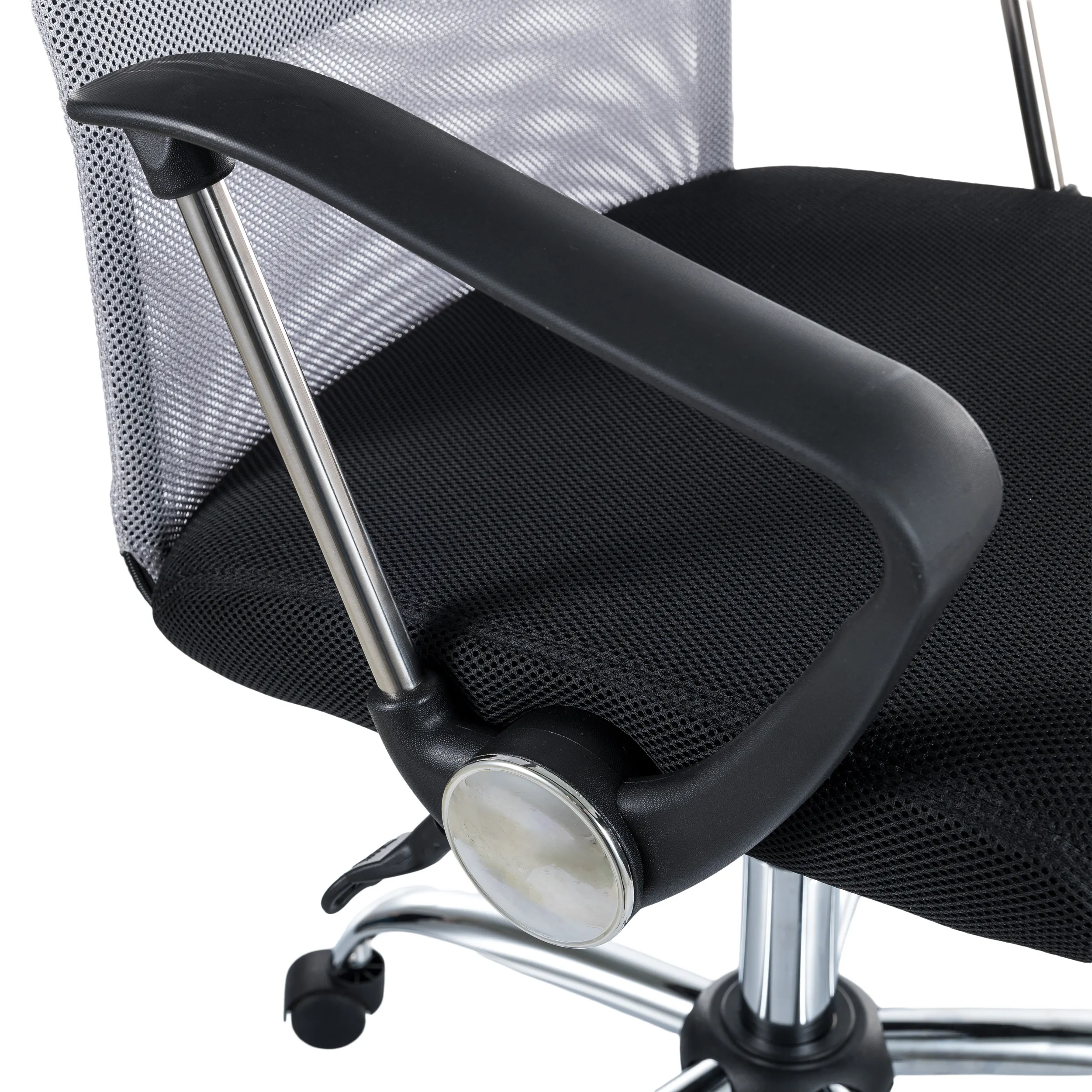 Fotel obrotowy Q-025, mechanizm TILT, czarny szary - OBRQ025CS