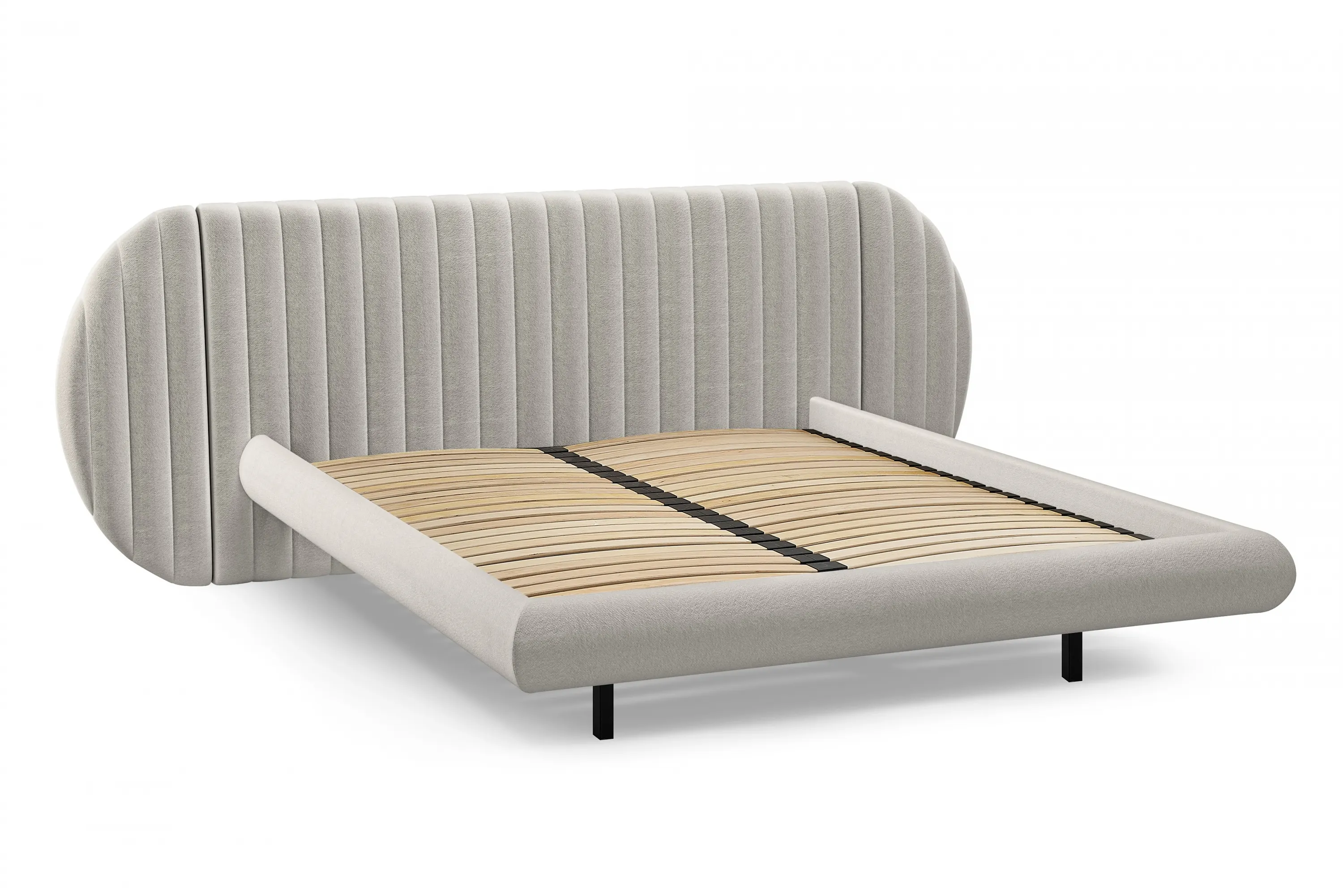 Łóżko Galin lewitujące / 160x200 / Leo 03 - kremowy