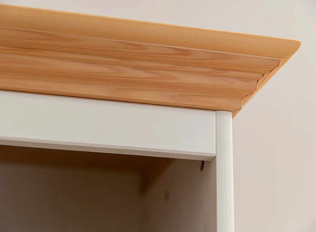 Witryna BELLUNO ELEGANTE 2-drzwiowa - biały, miodowy - PL015B/P