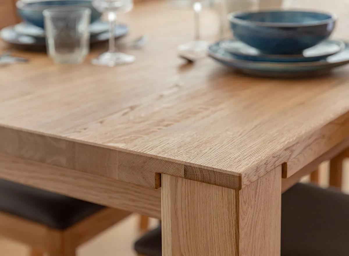 Stół dębowy GAIA 100x200, blat 4cm - dąb olejowany - GAIA100X200