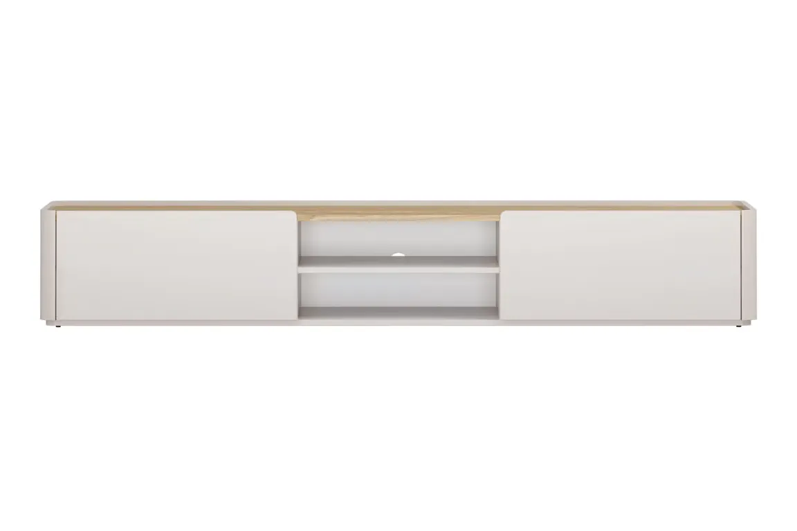 Szafka RTV z klapą i 1 szufladą ELIVO RTV 220cm cashmere dąb olejowany — zdjęcie 2