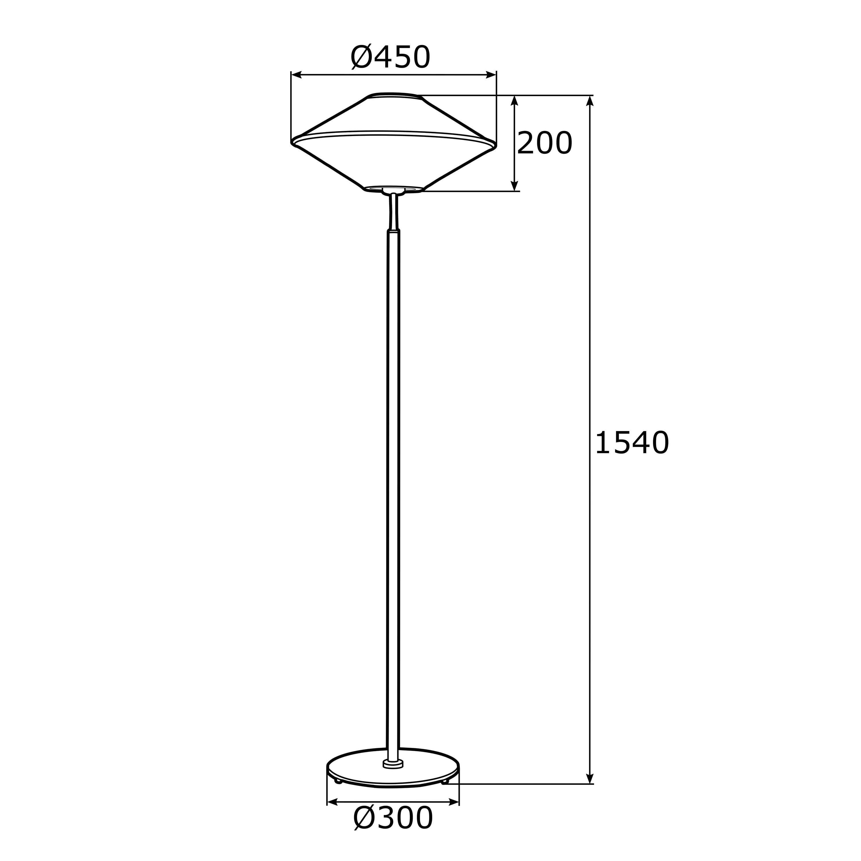 Lampa podłogowa TROY czarna mosiądz bezowy 154x45cm__02 image