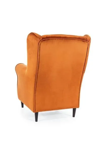 Fotel BARON VELVET Bluvel 4215 cynamonowy wenge - BARONV4215