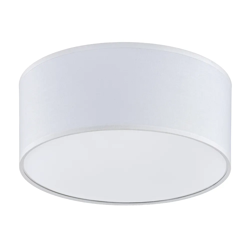 Lampa sufitowa RONDO biała z tkaniny okrągła 50x13cm