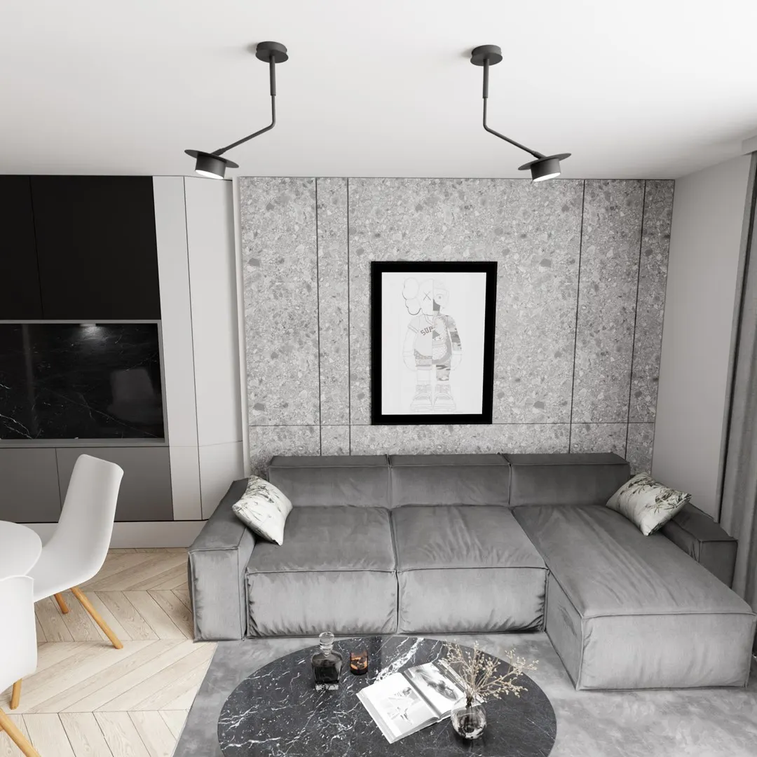 Lampa sufitowa MIZU 1 BL czarna - 1448/1